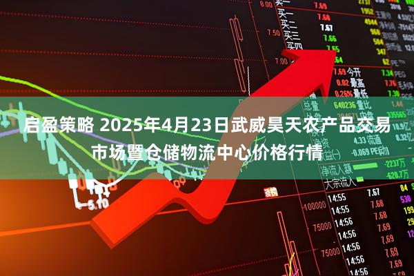 启盈策略 2025年4月23日武威昊天农产品交易市场暨仓储物流中心价格行情